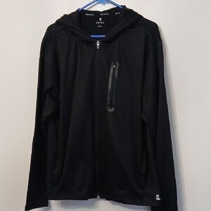 ZELOS Men's Dark Hooded Lightweight Jacket